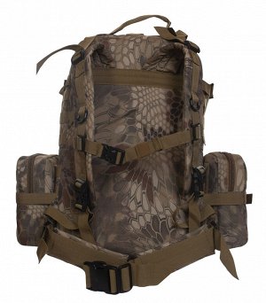 Большой туристический рюкзак камуфляжа Питон лес (CH-016) - Регулируются лямки, поясной ремень и грудная перемычка на быстросъемных застежках, стяжки на лямках. На внешней стороне рюкзака нашиты строп