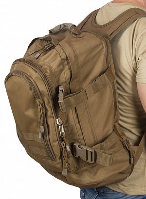 Патрульный трехдневный рюкзак 3-Day Expandable Backpack 08002B Coyote (40 л) № 48 - Наружные карманы для различного снаряжения и аксессуаров. Объем рюкзака расширяется до 60 литров! Износостойкий водо