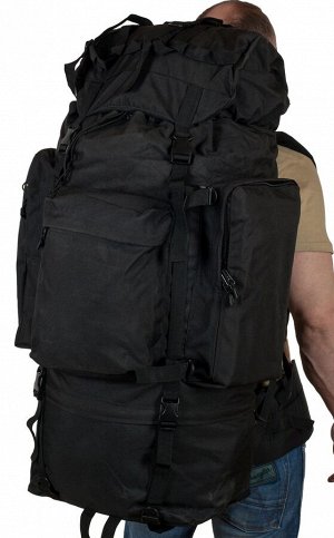 Многодневный тактический рюкзак Max Fuchs (75 л) (CH-053) № 14 - Мягкие вставки для смягчения нагрузки на спину. Плечевые лямки с D-образными кольцами регулируемой длины. Нагрудный и поясной ремень на