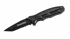 Складной нож Smith & Wesson Extreme Ops CK33TBS (США) (Добротный фолдер из твердой углеродной стали с клинком "танто" и частичной серрейторной заточкой. Шикарная цена по специальной акции!) №461