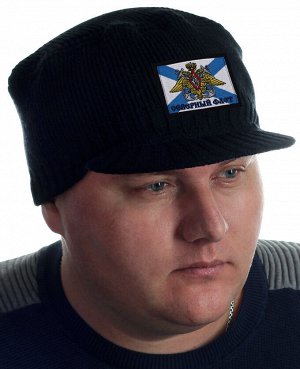 Утепленная мужская шапка-кепка Miller Way - авторская нашивка ВМФ России Северный флот. Крутые головные уборы с дизайном от Военпро!