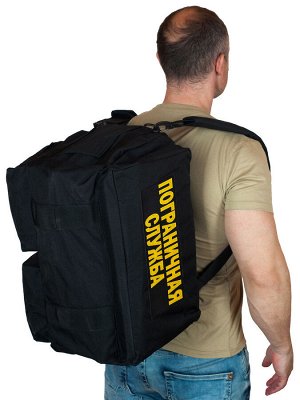 Надежная тактическая сумка-баул Пограничная Служба - очень удобная, практичная и функциональная модель из высококачественной ткани черного цвета №9