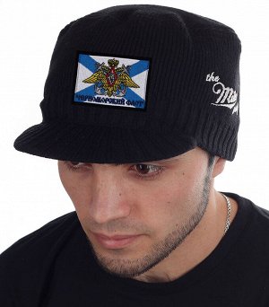 Мужская демисезонная шапка Miller Way с нашивкой ЧФ ВМФ России - оригинальный дизайн от Военпро!