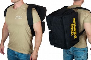 Надежная тактическая сумка-баул Пограничная Служба - очень удобная, практичная и функциональная модель из высококачественной ткани черного цвета №9