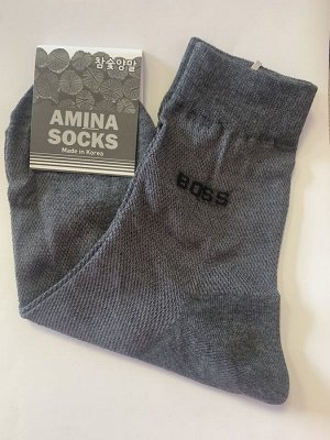 Amina Sox Носки длинные мужские BOSS, тёмно-серый 1 шт (р.40-45)