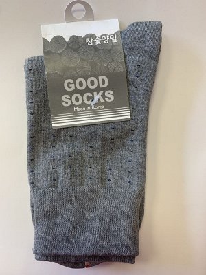 GoodSocks Носки длинные широкая резинка (серый), муж 1шт (р.40-45)