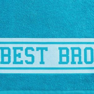 Полотенце махровое "Best Bro" 30х70 см, 100% хл, 370гр/м2