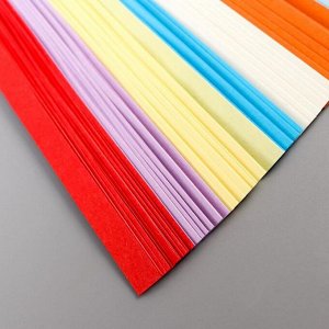 Полоски для квиллинга "Цветные" (набор 200 полосок) МИКС ширина 0,8 см (0,8х24 см)