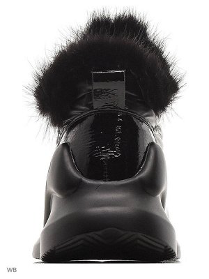 ZR0402-01-25 черный лак (Иск.кожа/Иск.мех) П/ботинки женские 10п