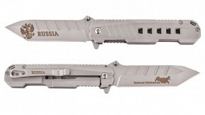 Тактический нож «Russia» - крутой ножеманский складник с клинком танто, твердая углеродная сталь 3Cr13 с закалкой 57 HRC отлично держит заточку. Отличная цена в разы дешевле аналогов только в нашем ма