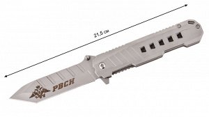 Тактический нож «РВСН - После нас тишина» - широкие функциональные возможности, сталь 3Cr13 отлично держит заточку, твердость закалки - 57 HRC. В продаже ограниченное количество ножей из стали 3Cr13 п