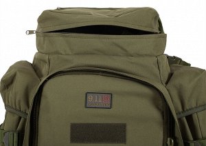 Рюкзак с чехлом для ружья хаки-оливковый (75 л) (CH-10) №7 - Плечевые лямки и поясничный ремень выполнены мягкими и снабжены сеткой типа Air Mesh для улучшения микроциркуляции воздуха и обеспечения ко