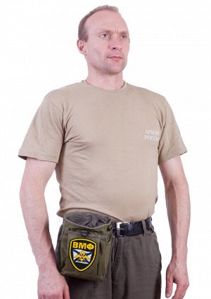 Поясной подсумок для фляжки с шевроном ВМФ - армейский аксессуар по лучшей цене