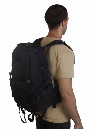 Черный эргономичный рюкзак (30 л) (CH-058) №134 - Все молнии снабжены дополнительным влагозащитным клапаном и веревочными петлями, удобно пользоваться не снимая перчаток. Внутренние карманы для докуме