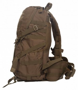 Компактный эргономичный рюкзак для охотников на 30 л (CH-058) №139 - Широкий съемный поясной ремень для дополнительной фиксации. Спинные и поясничный упоры из сотовой ткани для вентиляции тела в облас