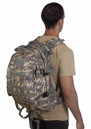 Лучший рюкзак для мужчин-любителей активного отдыха (камуфляж ACU) (CH-027) №132 - Благодаря нашитым полоскам (M.O.L.L.E.), рюкзак можно легко модернизировать под конкретные задачи и увеличить полезны