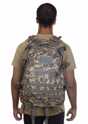 Лучший рюкзак для мужчин-любителей активного отдыха (камуфляж ACU) (CH-027) №132 - Благодаря нашитым полоскам (M.O.L.L.E.), рюкзак можно легко модернизировать под конкретные задачи и увеличить полезны