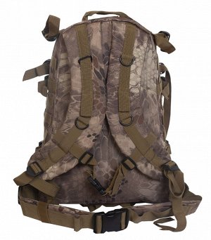 Лучший тактический рюкзак камуфляжа Krуptek (40 л) (CH-027) №113 - Боковые стяжки на фастексах по бокам (по две штуки с каждой стороны). Широкие лямки анатомической формы со специальным наполнителем и