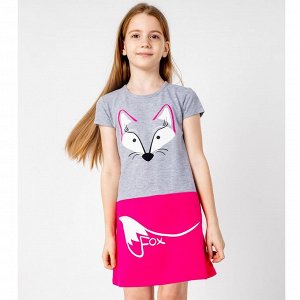 Платье FOX Ткань: Пике Состав: 100% хлопок Производство: Россия Голубой;Розовый;Серый