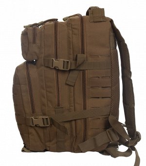 Лучший рюкзак хаки-песок на 25 литров (CH-071) №105- Рюкзак состоит из двух больших отделений с застежкой-молнией с различными сетчатыми внутренними карманами, двух маленьких передних карманов, а такж