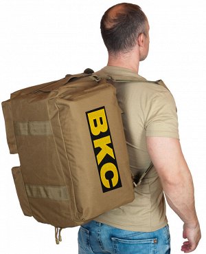 Дорожная сумка-рюкзак с нашивкой ВКС - цвета камуфляжа Хаки-песок для настоящих мужчин в подарок! №10