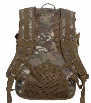 Тактический рюкзак для мужчин камуфляжа Multicam CP (30-35 л) (CH-059) №115- Верхний клапан-крышка на замке обеспечивает дополнительное укрытие, фиксацию содержимого в экстремальных условиях. Подходит