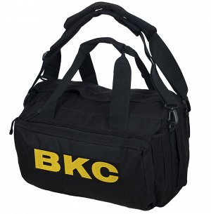 Дорожная черная сумка-рюкзак с нашивкой ВКС - практическое применение весьма разнообразно, ОТЛИЧНЫЙ подарок мужчине! №9