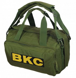 Походная сумка-рюкзак с нашивкой ВКС - из камуфляжа Хаки подходящего объема со вместительными карманами и отделениями! №14