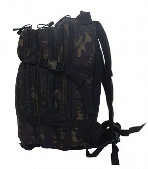 Лучший тактический рюкзак камуфляжа Black Multicam (30 л) (CH-071) №101 - Удобные регулируемые лямки имеют вертикальные крепежные ремни, одно D-образное кольцо для крепления дополнительного оборудован