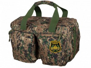 Дорожная тактическая сумка с нашивкой Танковые Войска - камуфляж MARPAT Digital Woodland! Отличная вместительность, крепкая ткань!