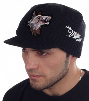 Вязаная мужская кепка The Miller Way с волком - полноценный фасон на осень-зиму, закрывающий уши, затылок и лоб. Стильная и недорогая альтернатива скучным неудобным шапкам ОСТАТКИ СЛАДКИ!!!!