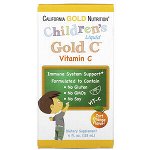 California Gold Nutrition, Gold C, витамин C в жидкой форме для детей, класса USP, натуральный апельсиновый вкус