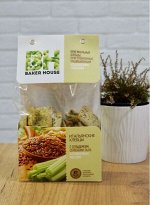 Baker House хлебцы итальянские с сельдереем, семенами льна и оливковым маслом, 250 г
