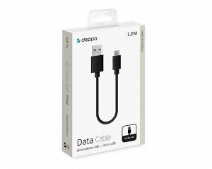 Кабель Deppa microUSB - USB черный, 1.2м, 72103