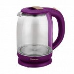 SAKURA чайник электр SA-2709V PROMO (1.8) стекл фиол подсв