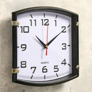 Часы настенные, серия: Классика, "Модерн", 25 х 22 см, черные