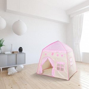 Палатка детская игровая «Домик» розовый 130*100*130 см