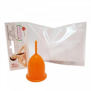 Чаша менструальная "Практик", оранжевая S LilaCup, 20 мл