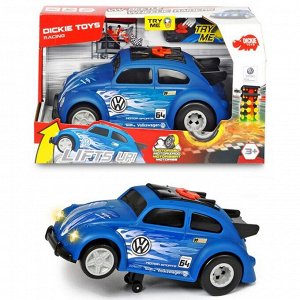 Dickie toys.Рейсинговый автомобиль "VW Beetle" моторизир.  25,5 см свет звук арт.3764011