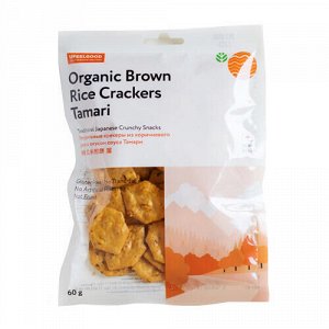 Крекер рисовый со вкусом соуса тамари / Brown rice crackers tamari organic Ufeelgood