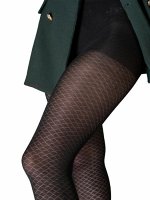 Колготки Женские Cinema-by-opium Fashion Line Microfiber Rhomb 40 nero