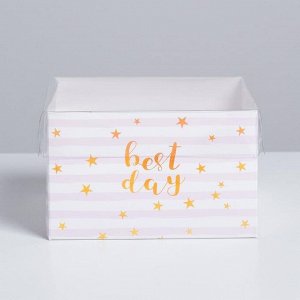 Коробка на 4 кулича Best day, 16 x 16 x 10 см