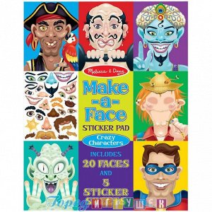 "Творчество" Н-р стикеров "Лица - Безумные герои" ТМ" Melissa&Doug"(АМЕРИКА).