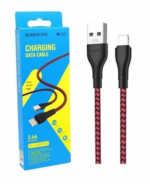 Кабель USB - Lightning BOROFONE BX39 (красный) 1м