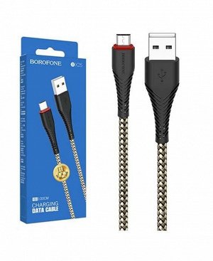 Кабель USB - Micro BOROFONE BX25 (черный) 1м