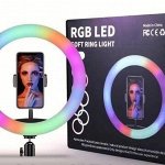 Кольцевая лампа для фото MJ36 36 см с пультом RGB новинка 2020г