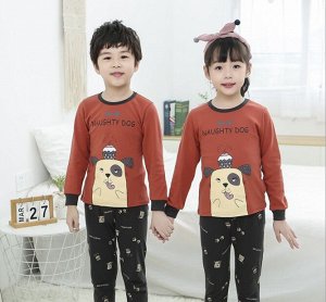 Детская пижама с принтом "Собачка и кекс"