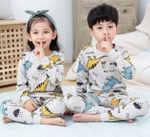 Детская пижама с принтом "Динозаврики"