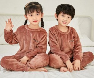 Детская пижама, цвет коричневый