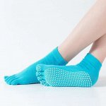 Носки для йоги и фитнеса, голубые